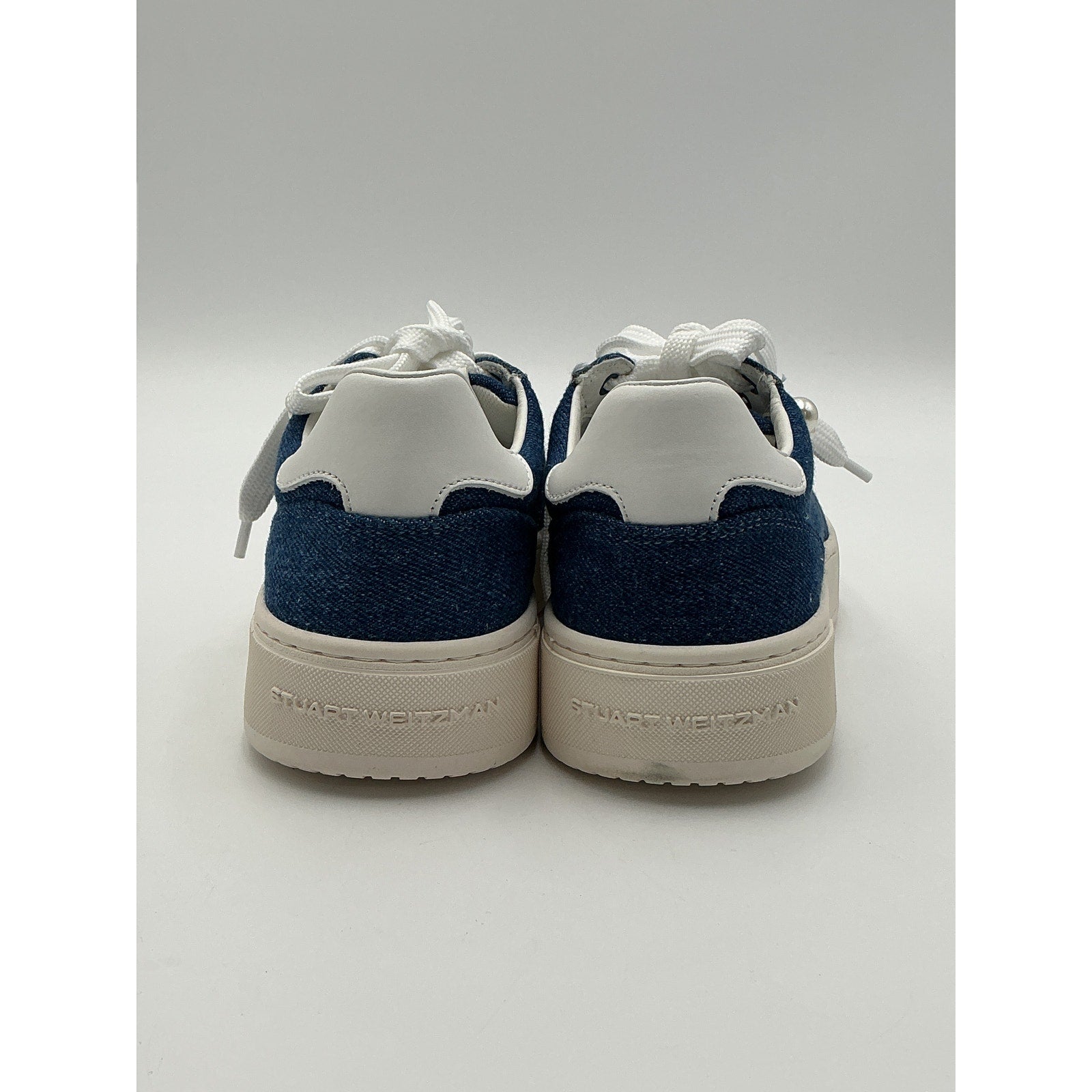 Stuart Weitzman 'Courtside' Blue Denim Pearl Sneaker Size 6
