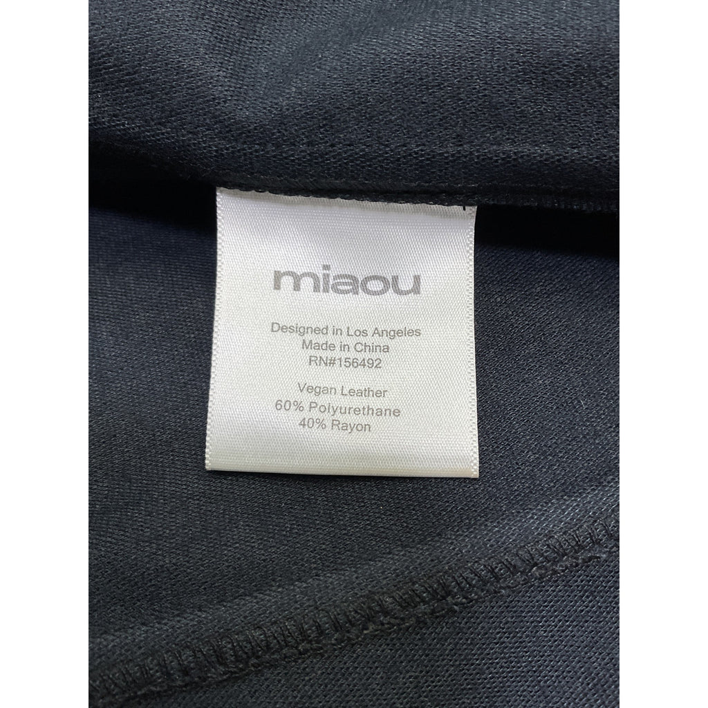 Miaou 'Mara' Black Polyurethane Corset Top Size XL
