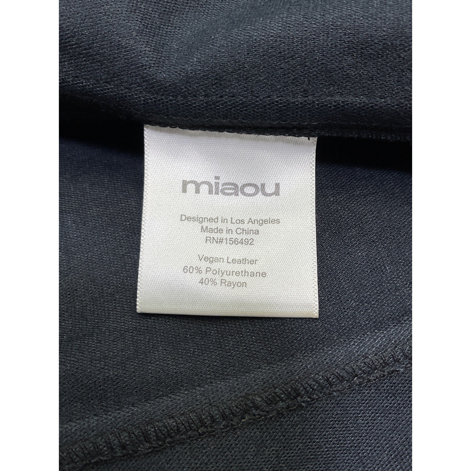 Miaou 'Mara' Black Polyurethane Corset Top Size XL