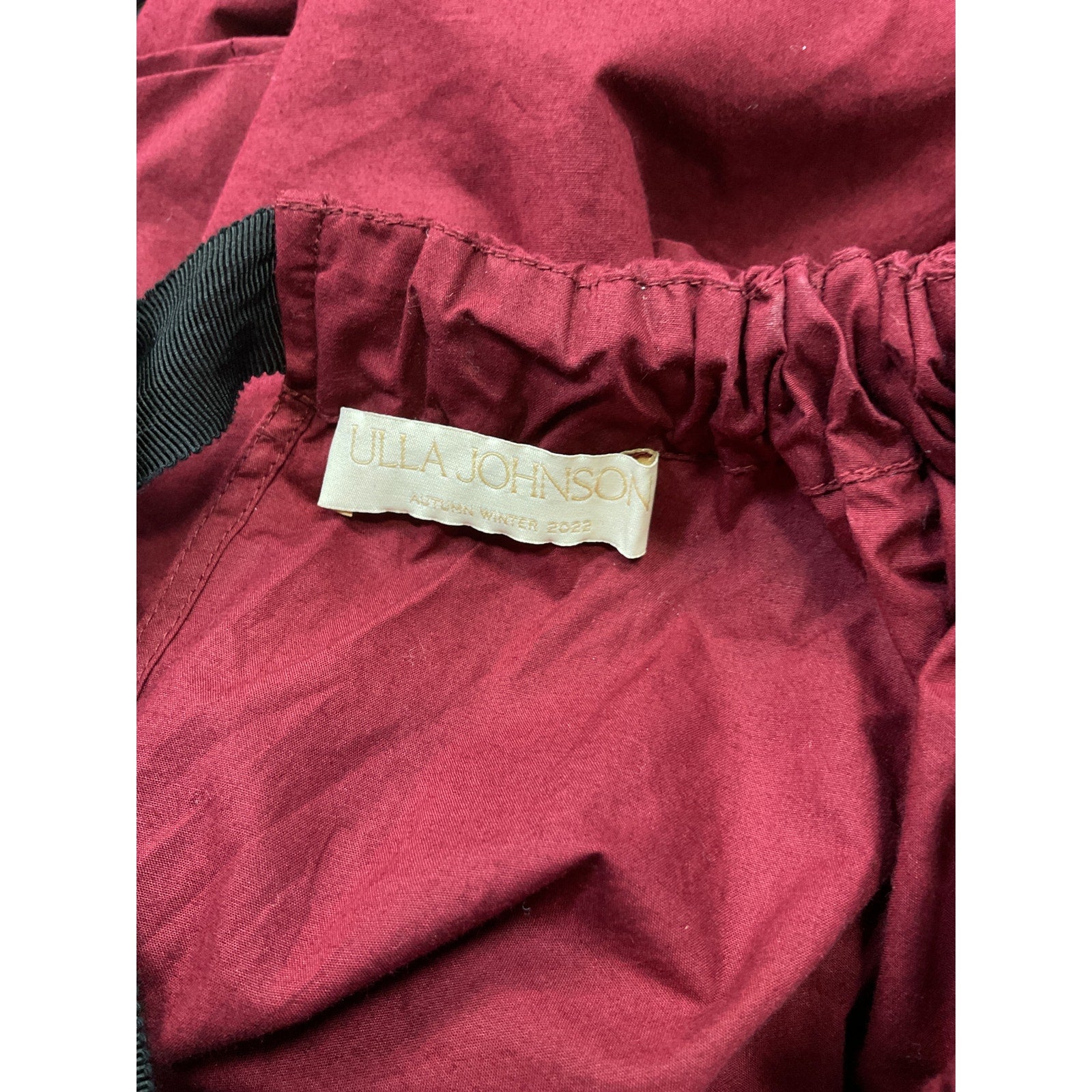 Ulla Johnson 'Leigh' Red Cotton Flutter-Sleeve Top Size 2