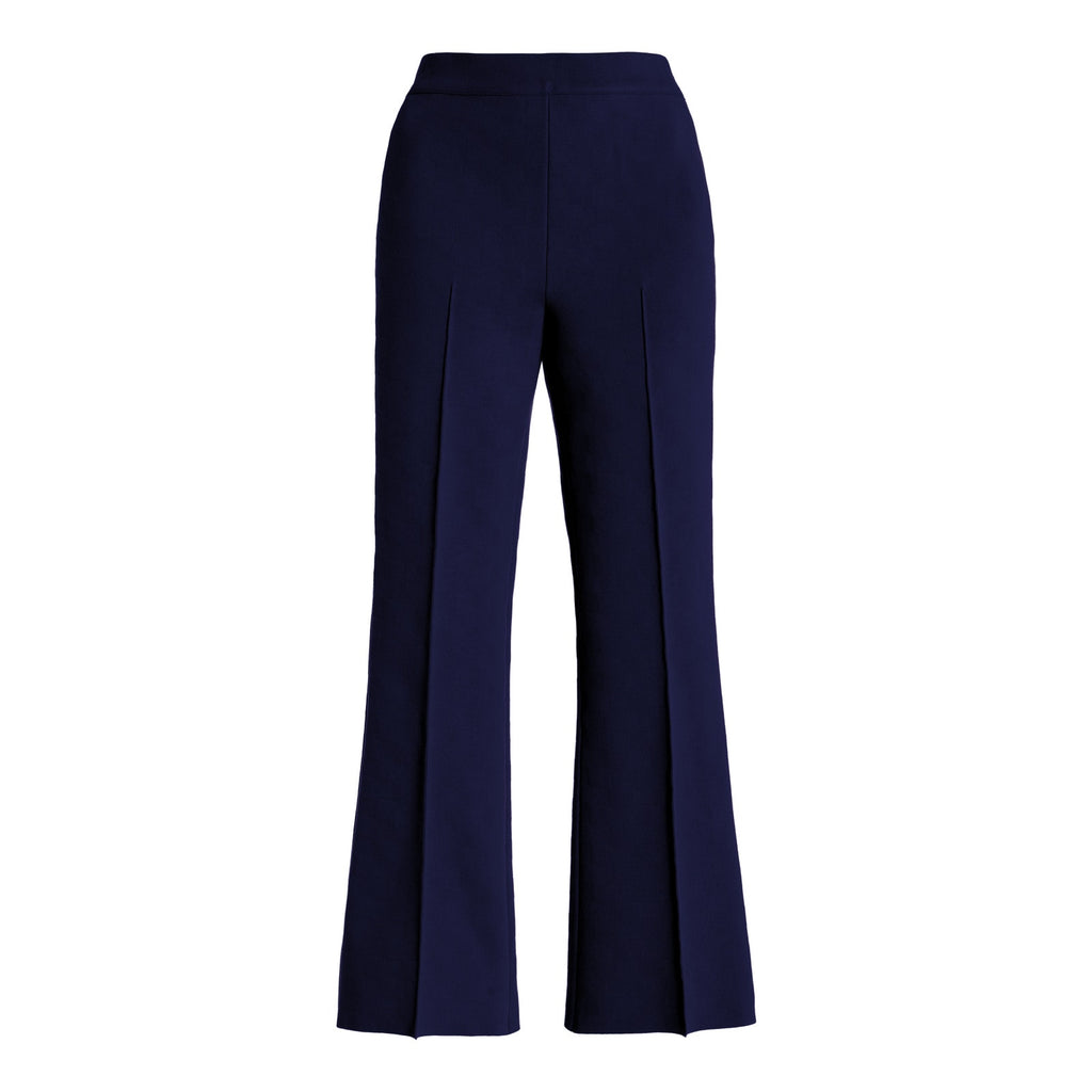 High Sport Long Kick Flared Black Cotton Stretch-Cotton Knit Pant Size M