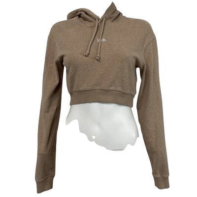 Kith Cozy Beige Alexa Cropped Hoodie Size XS