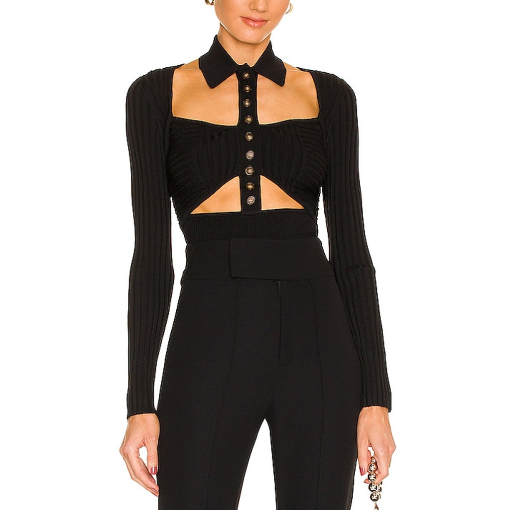 Significant Other 'Delta' Black Viscose Knit Top Size 2