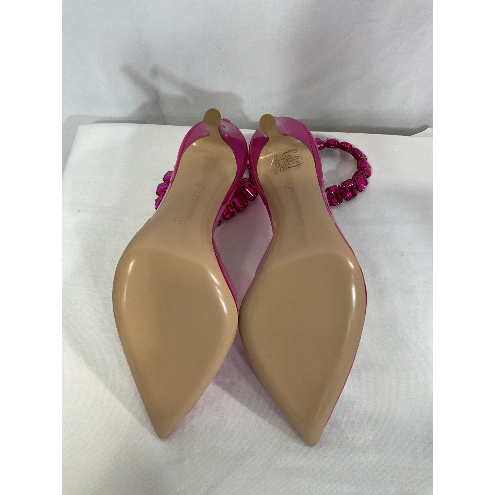 Gianvito Rossi Crystal-Embellished Pink Pvc Pumps Size 8.5 - NWT