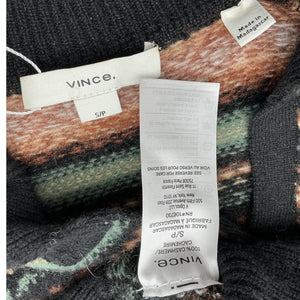 Vince Fair Isle Multicolor Polo Sweater Size S