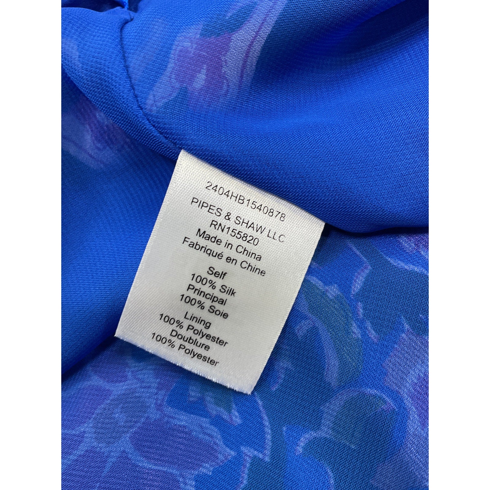 Veronica Beard 'Raphael' Blue Silk Top Size XS / S