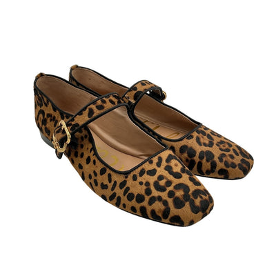 Sam Edelman Leopard Print Multicolor Michaela Mary Jane Flats Size 8