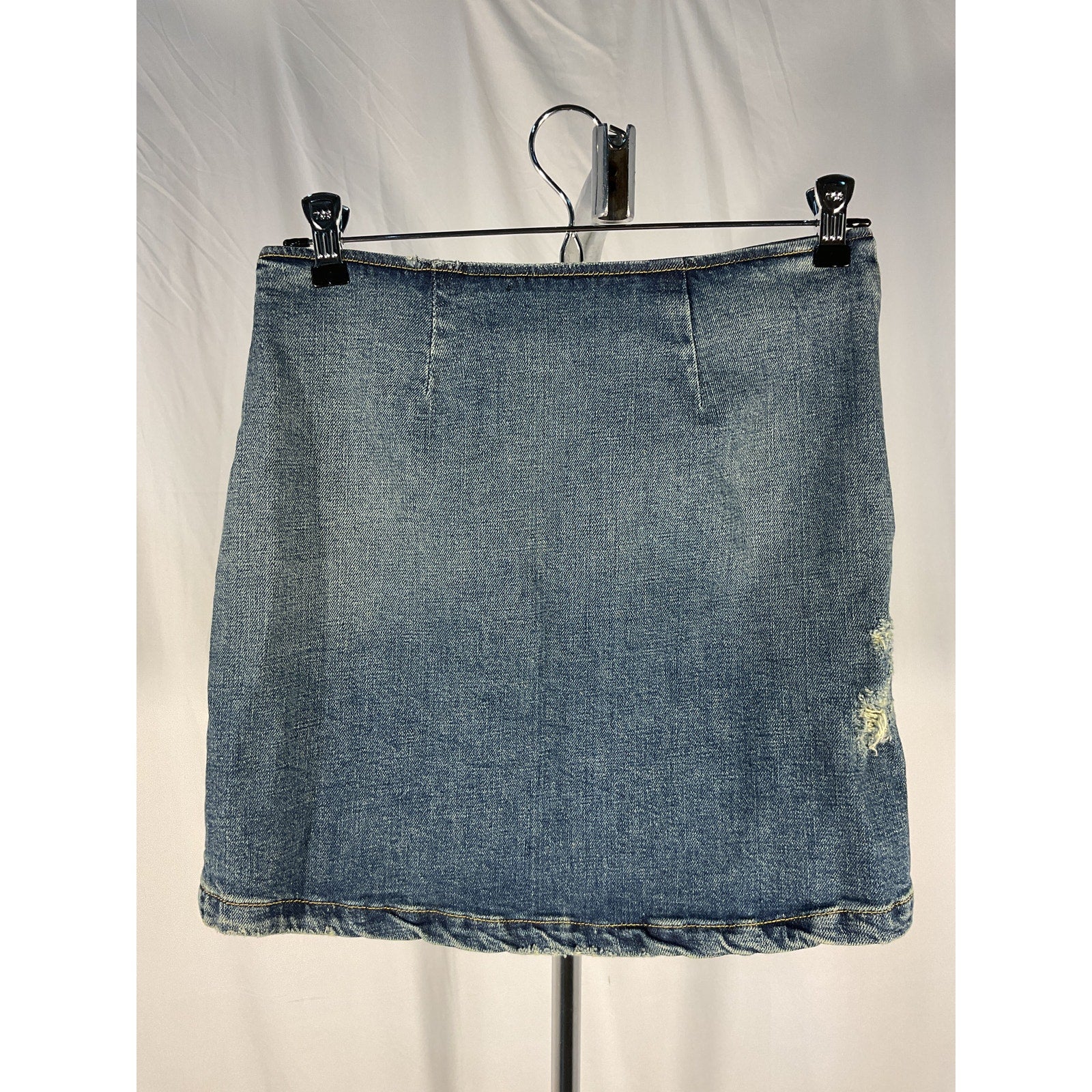 Retrofete 'Willa' Blue Distressed Skirt Size S - NWT