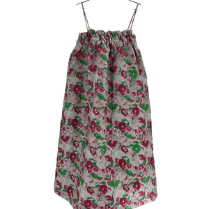 Ganni Floral Multicolor Net Sustain Recycled Jacquard Midi Dress Size 40