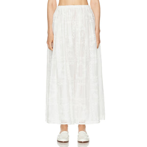 Helsa 'Handkerchief' White Lyocell Midi Skirt Size S
