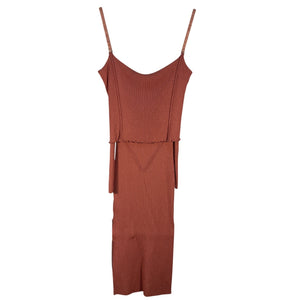 Anna October Elegant Terracotta Vika Midi Dress Size M NWT