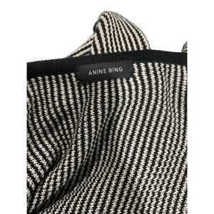 Anine Bing Striped Black Dave Cardigan Size L