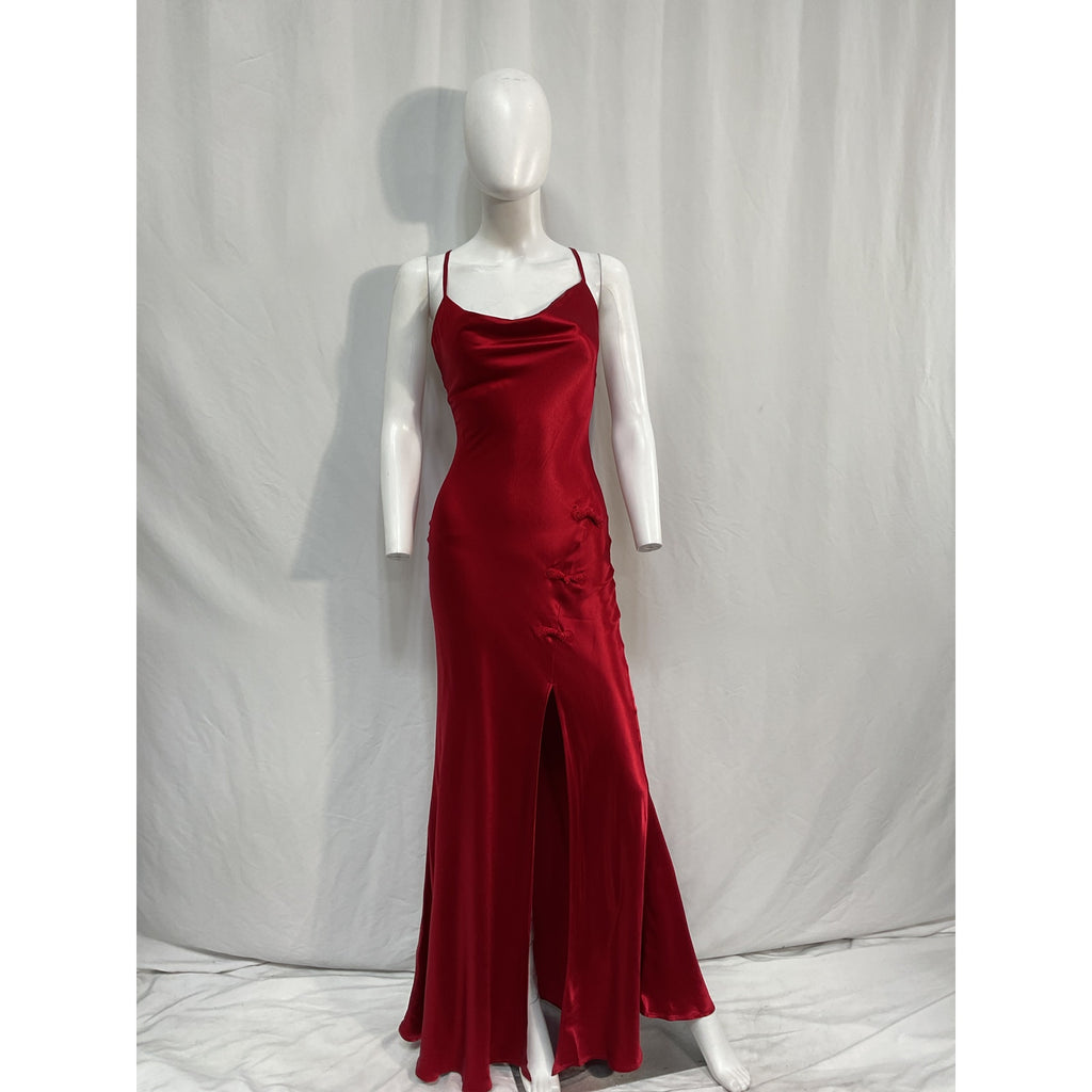 Sau Lee x Revolve 'Gabrielle' Red Viscose Maxi Dress Size 0