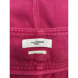 Isabel Marant �toile 'Tikeda' Pink Lenzing Ecovero Viscose Button Front Denim Skirt Size 40