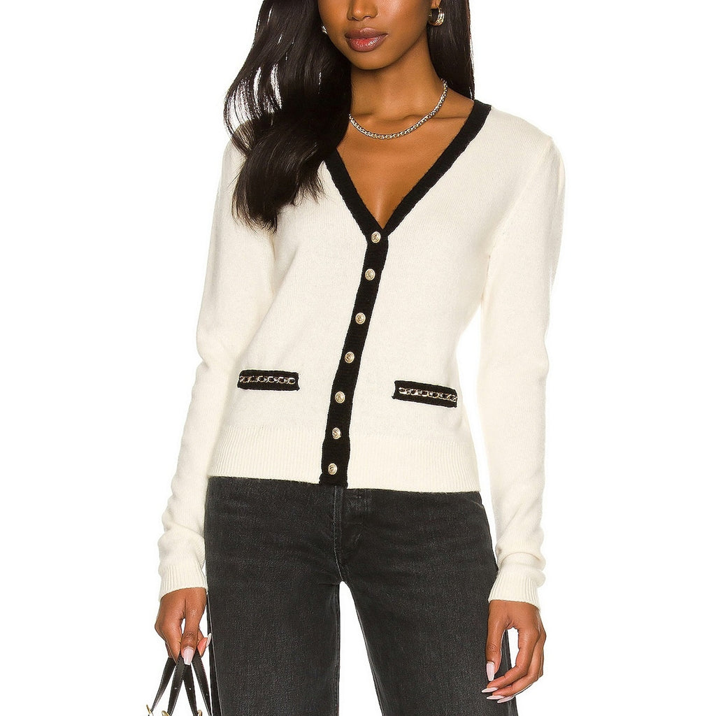 Generation Love 'Demi' White Chain Cardigan Size S