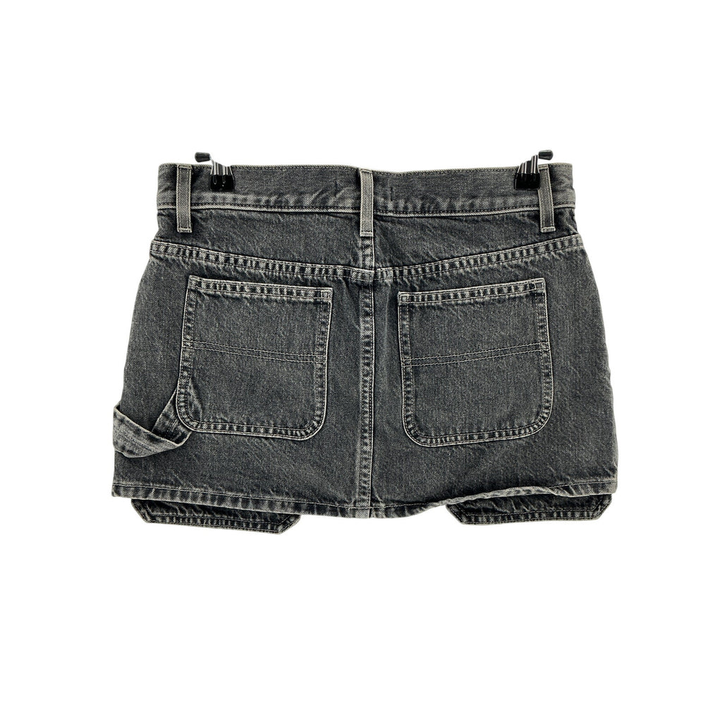 Helmut Lang 'Carpenter' Black Cotton Denim Micro-Mini Skirt Size 26