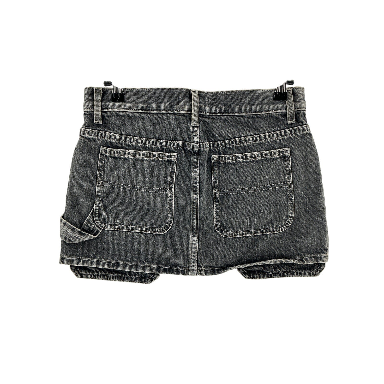 Helmut Lang 'Carpenter' Black Cotton Denim Micro-Mini Skirt Size 26