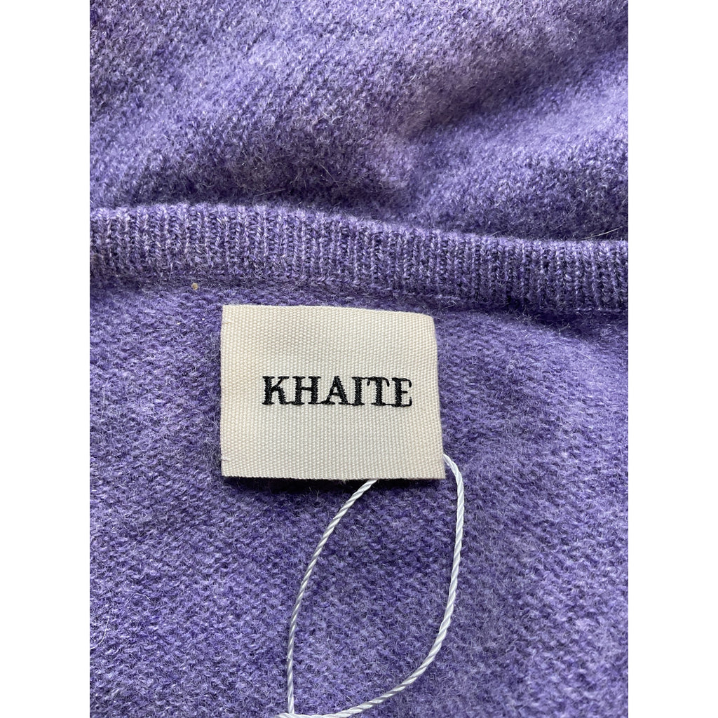 Khaite Purple Cashmere V-Neck Sweater Size S