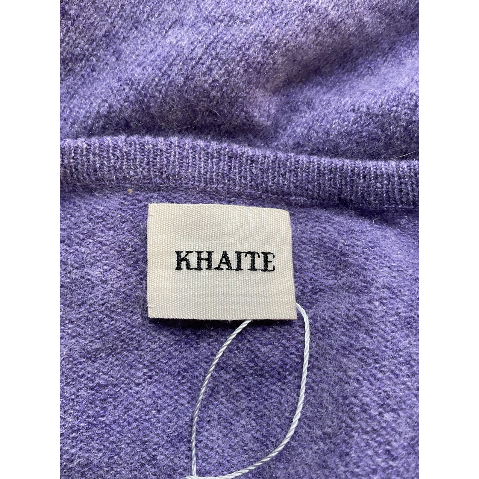 Khaite Purple Cashmere V-Neck Sweater Size S