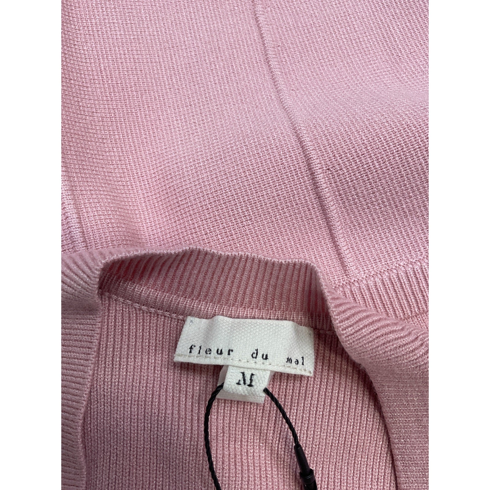 Fleur Du Mal Bustier-Style Pink Viscose Knitted Cardigan Size M