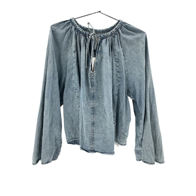Frame Boho Blue Aries Size S / P Cotton Blend Blouse
