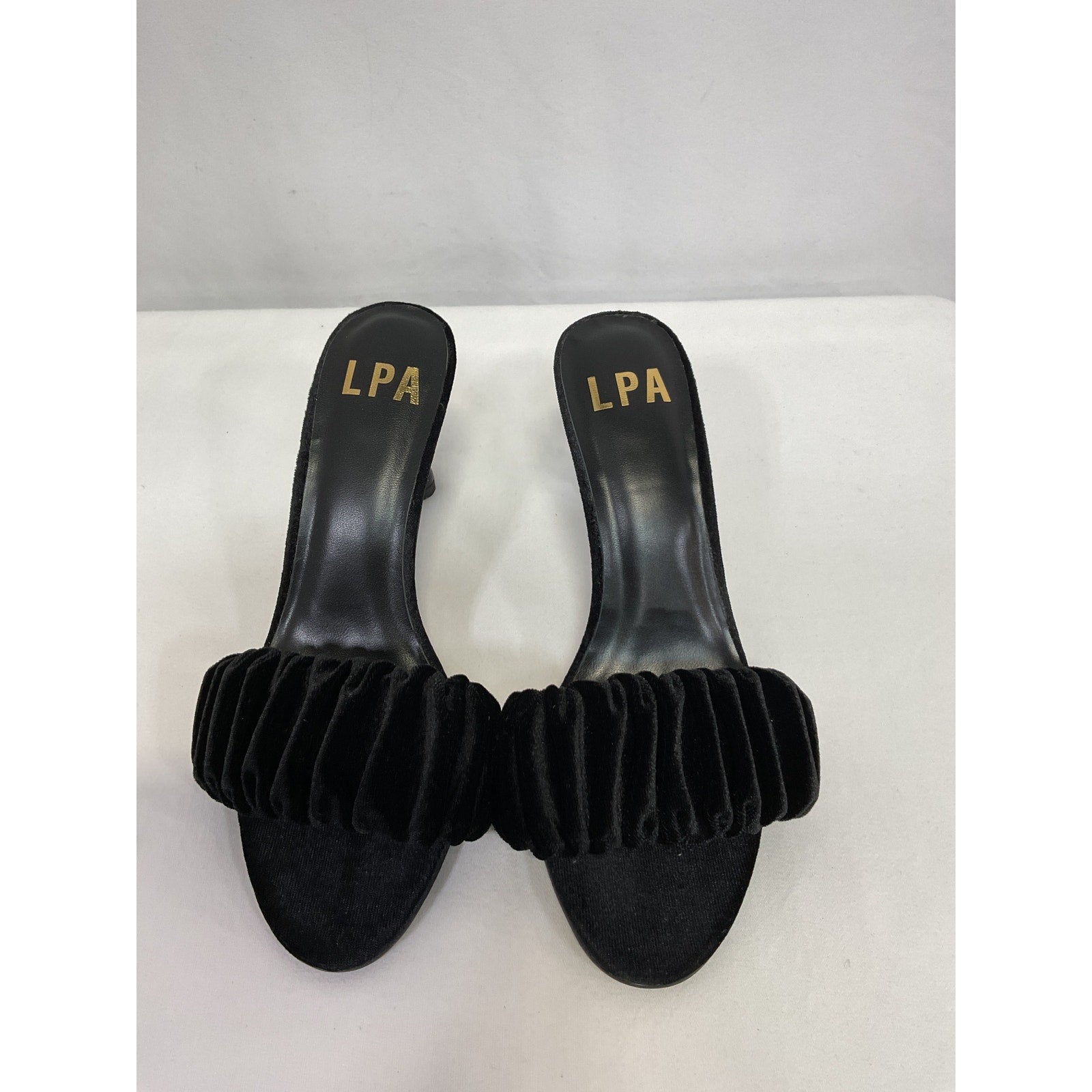 Lpa 'Lia' Black Leather Heel Size 7.5