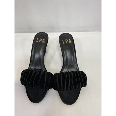 Lpa 'Lia' Black Leather Heel Size 7.5