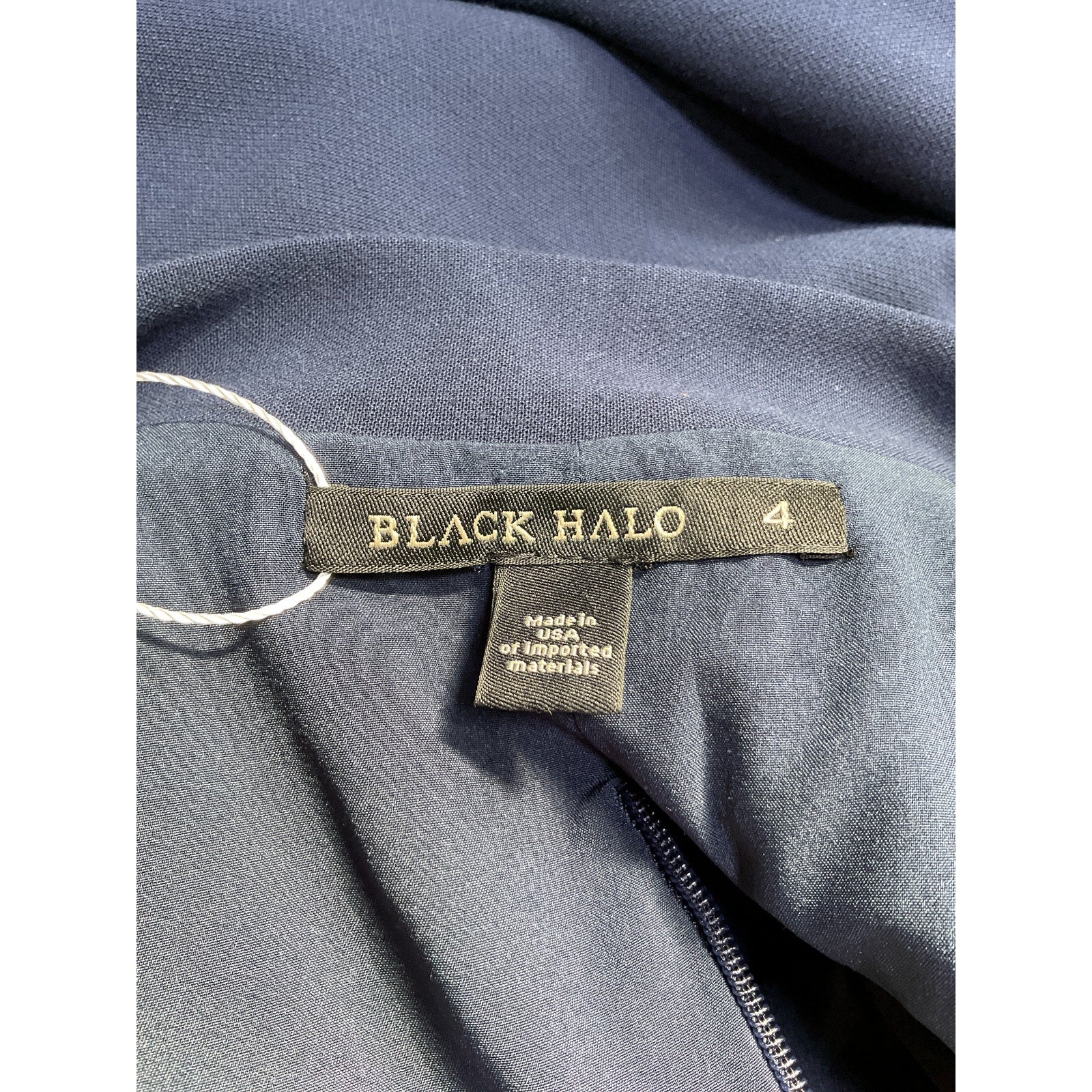Black Halo 'Carolina' Blue Polyamide Dress Size 4