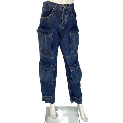 Grlfrnd Utility Rio Grande Lex Cargo Denim Jeans Size 24