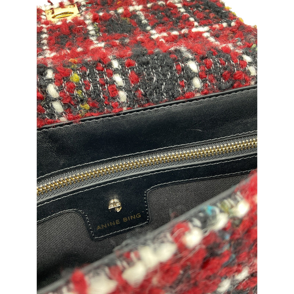 Anine Bing 'Nico' Red Wool Bag