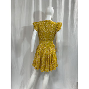 Cleobella 'Zia' Yellow Linen Mini Dress Size M