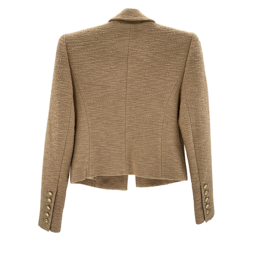 L'Agence 'Inez' Beige Cotton Cropped Blazer Size 2