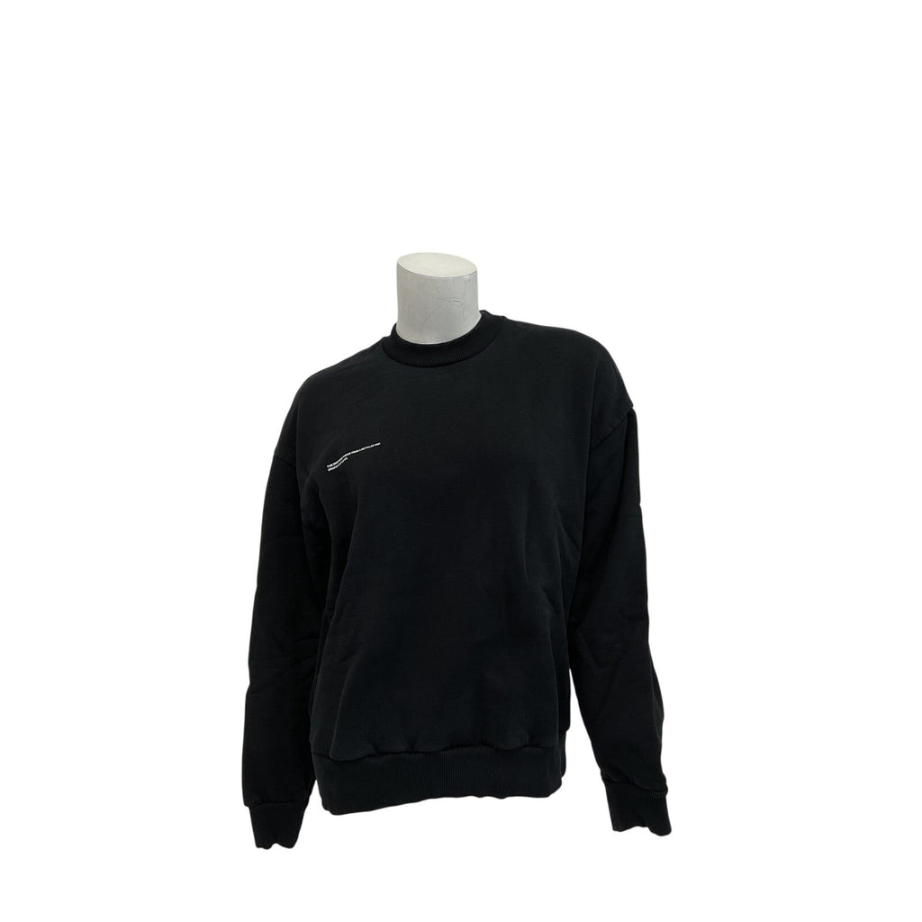 Pangaia 'Signature' Black Cotton Sweatshirt Size S