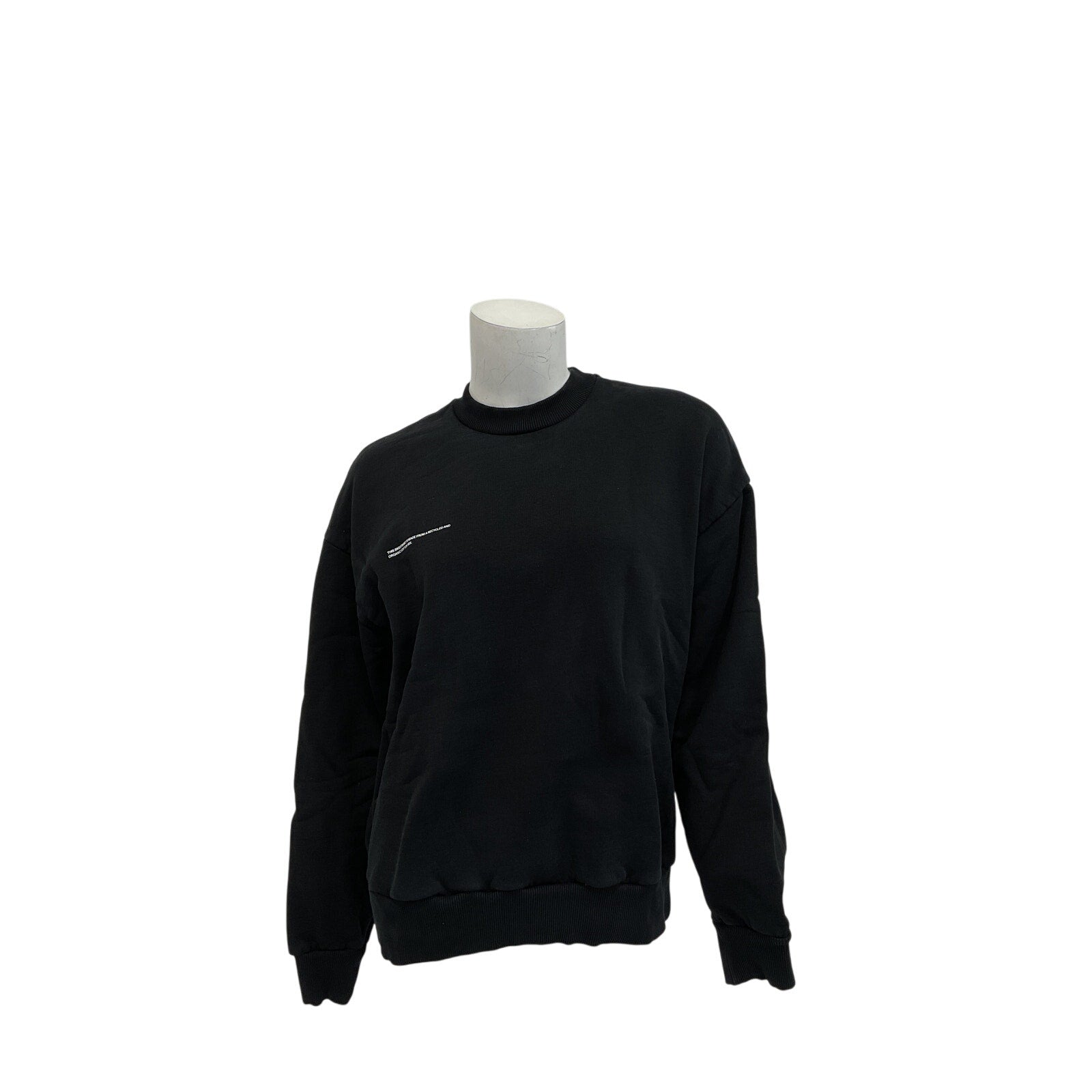 Pangaia 'Signature' Black Cotton Sweatshirt Size S
