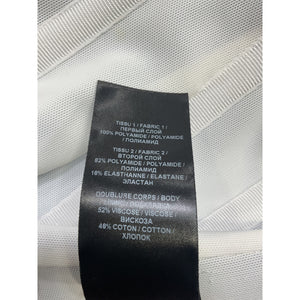 Balmain 'Bouclé' Blue Viscose Button-Embellished Bustier Crop Top Size 2 US / FR 34