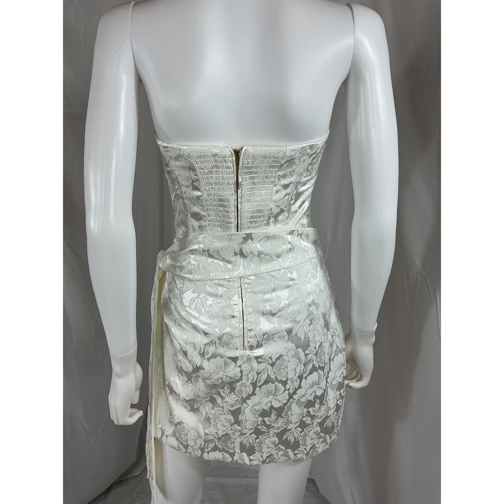 V. Chapman 'Nasturtium' White Polyester Mini Dress Size 2