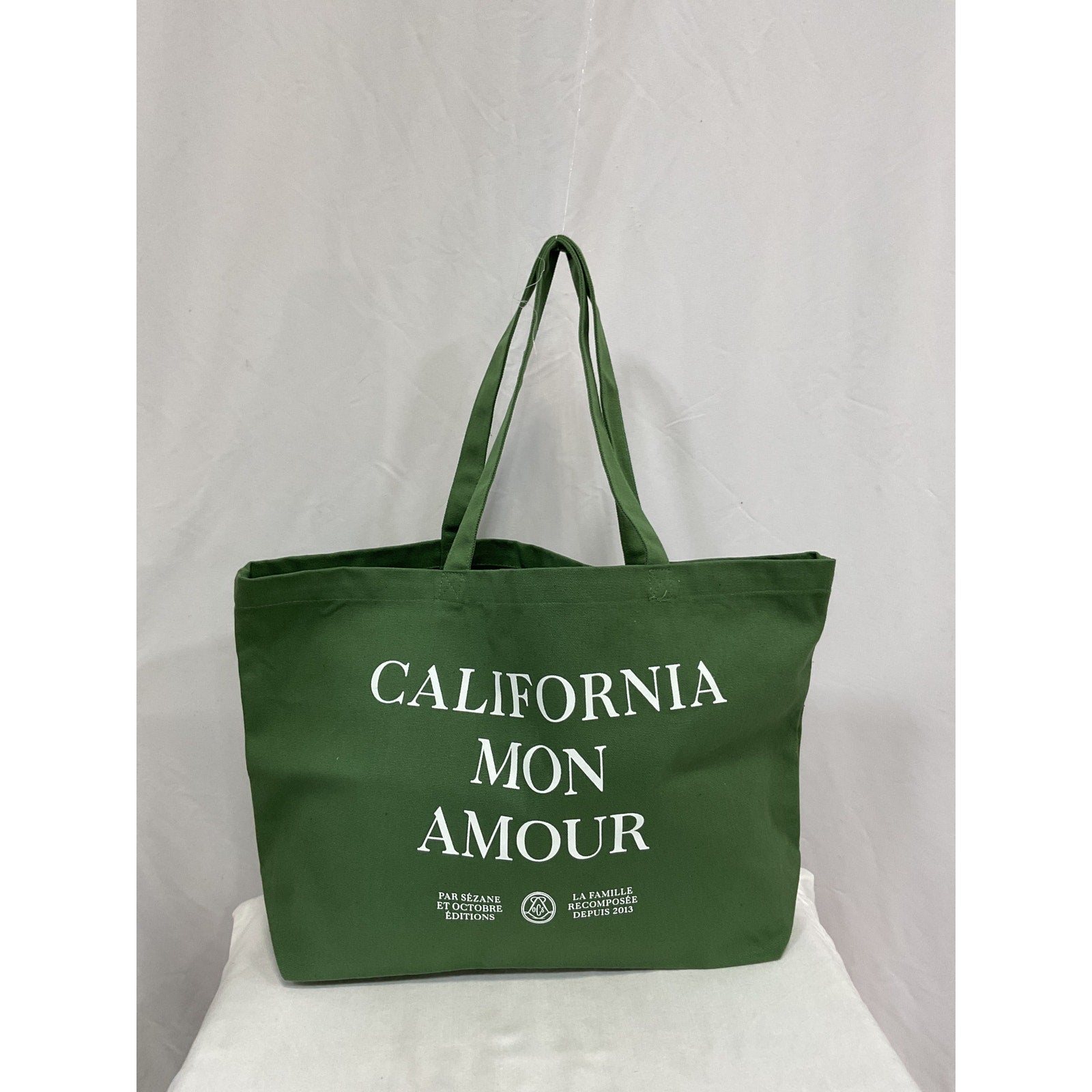 S�zane Green Cotton Tote Bag