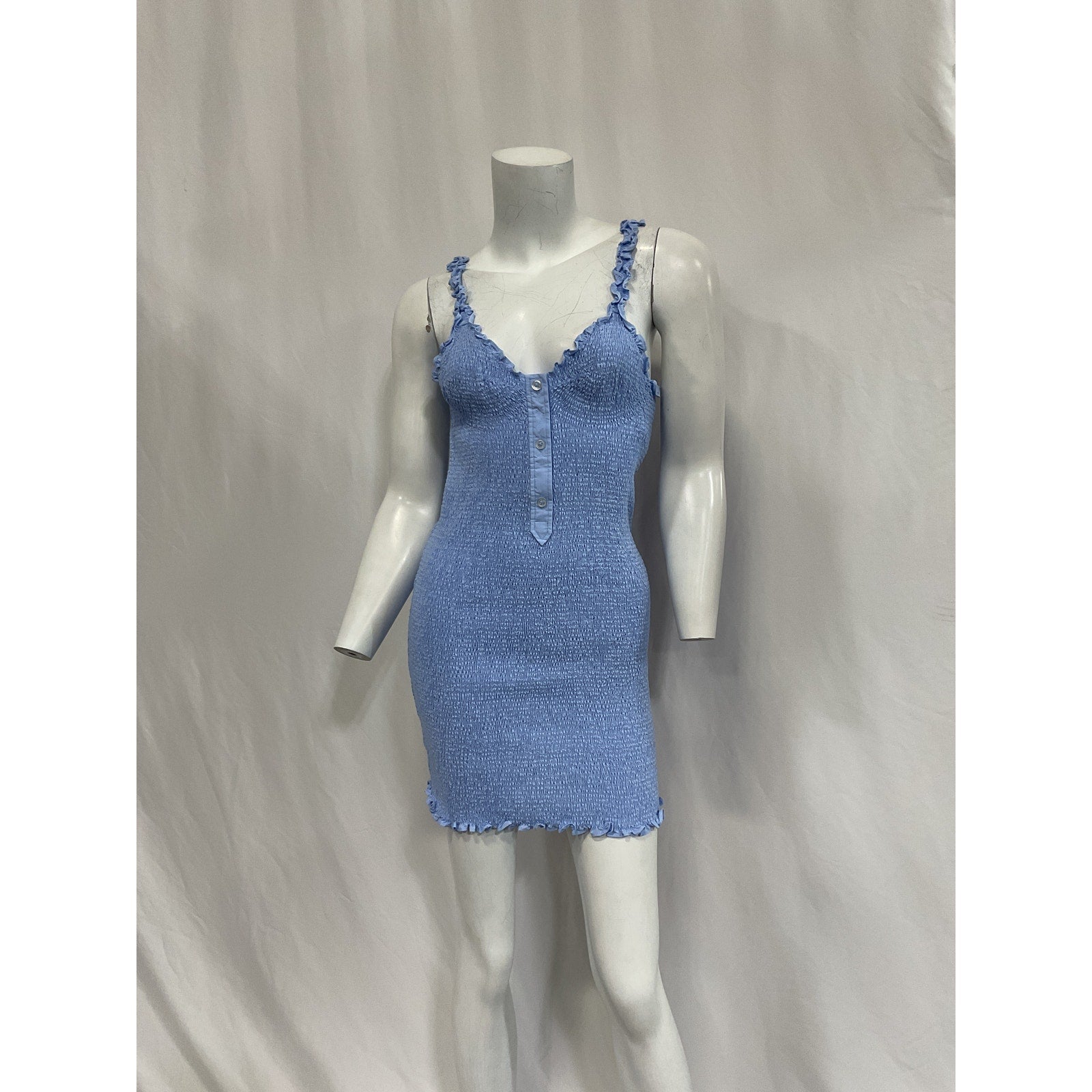 Alexander Wang 'Tank' Blue Poplin Mini Dress Size M