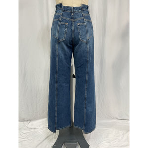 Reformation 'Cary' Blue Cotton High Rise Slouchy Wide Leg Jeans Size 25