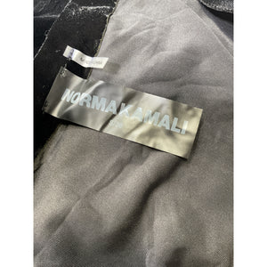 Norma Kamali V Neck Black Polyester Rectangle Gown Size S