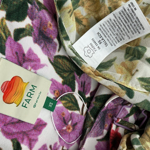 Farm Rio Floral Multicolor Bougainvillea Maxi Dress Size XS