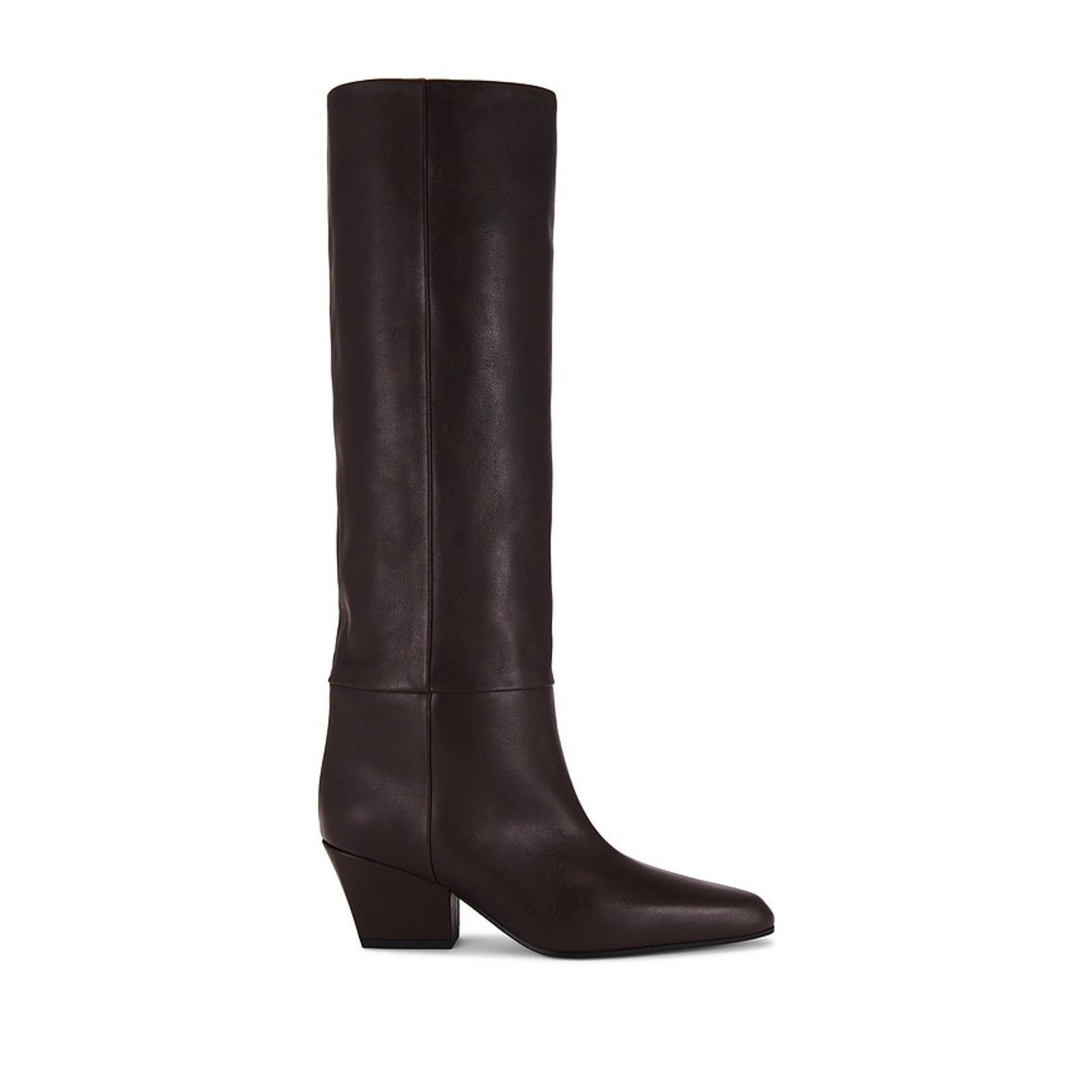 Paris Texas 'Jane' Brown Leather Boot 60 Size 8.5