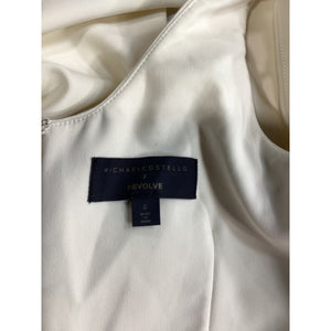 Michael Costello 'Essex' White One Shoulder Jumpsuit Size S