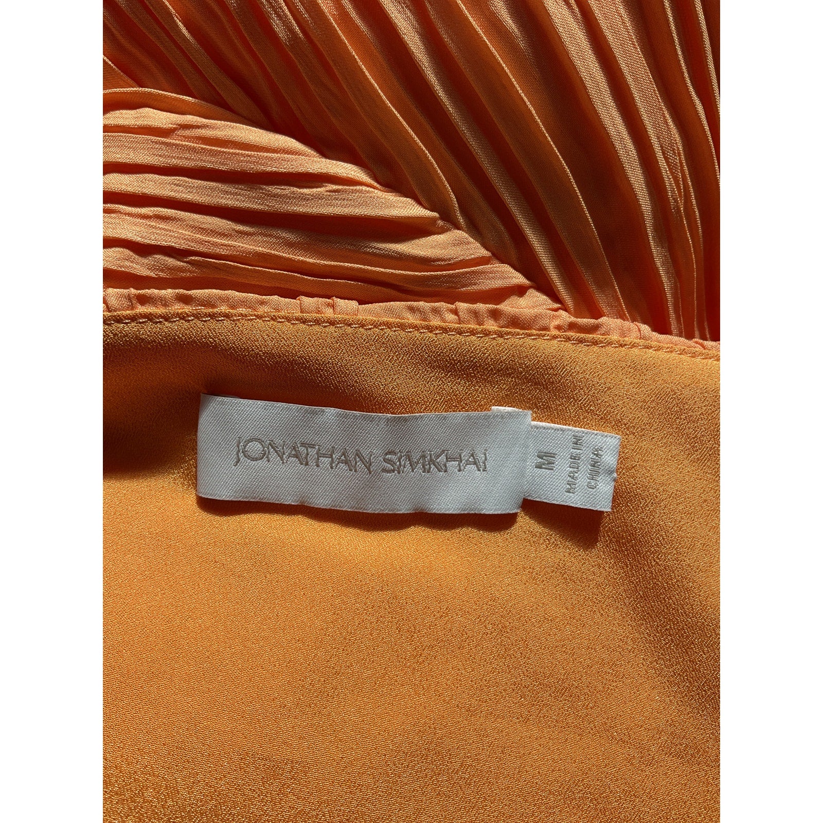 Simkhai V-Neck Orange Long Sleeve Midi Length Dress Size M