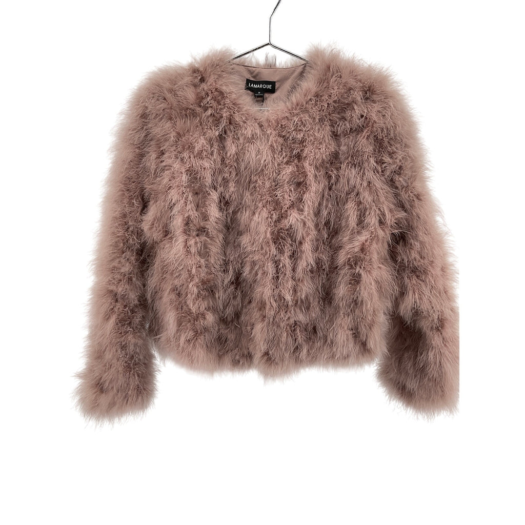 Lamarque 'Deora' Pink Feathers Jacket Size M - NWT
