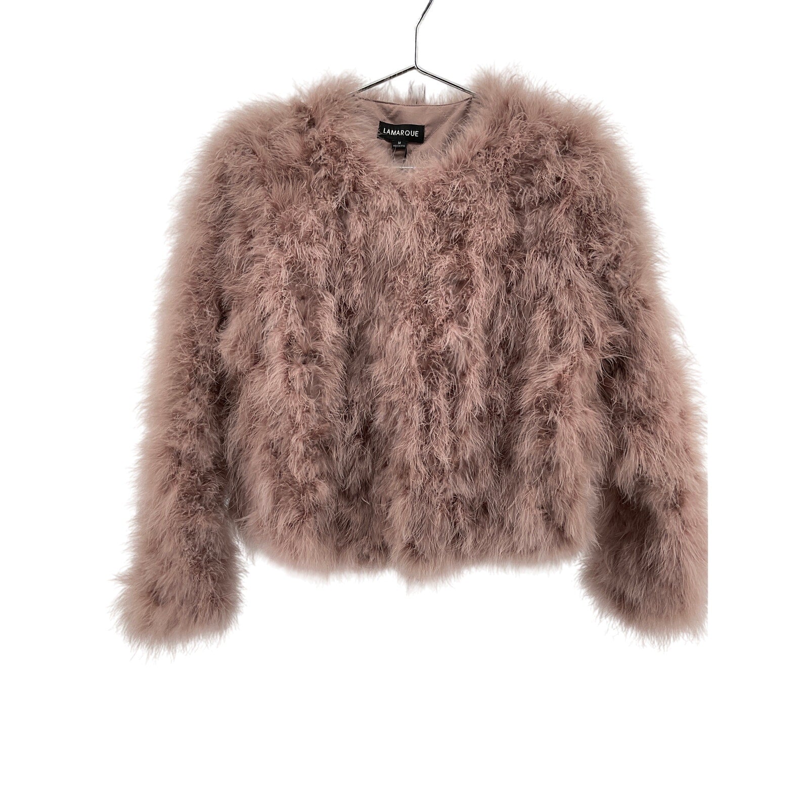 Lamarque 'Deora' Pink Feathers Jacket Size M - NWT