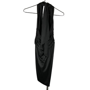 Alexandre Vauthier Draped Black Halter Ruched Mini Dress Size 42 IT / US 10