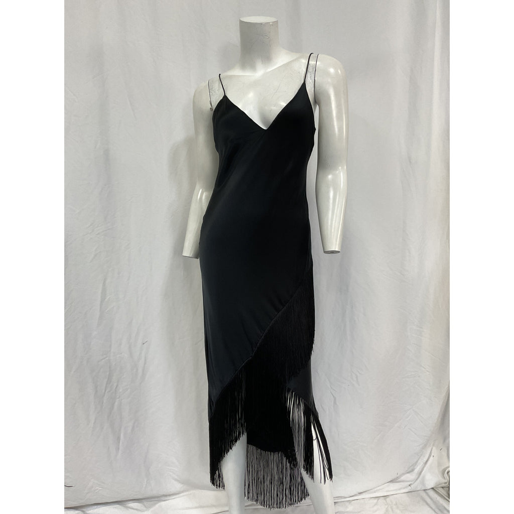 Cami Nyc 'Dennis' Black Silk Fringe Dress Size XS