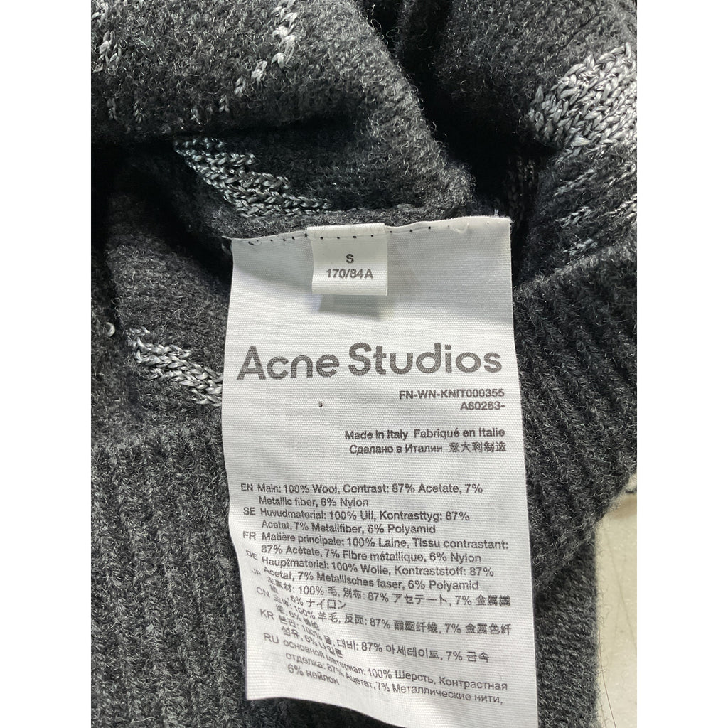 Acne Studios 'Metallic' Black Fil Coup� Wool Sweater Size S