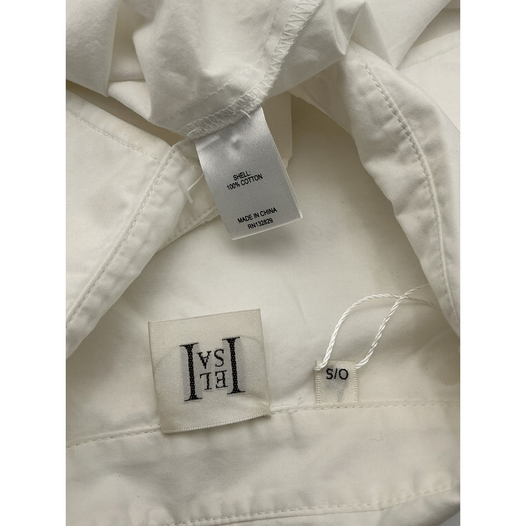 Helsa Cotton 'Poplin' White Cotton Oversized Shirt Size S